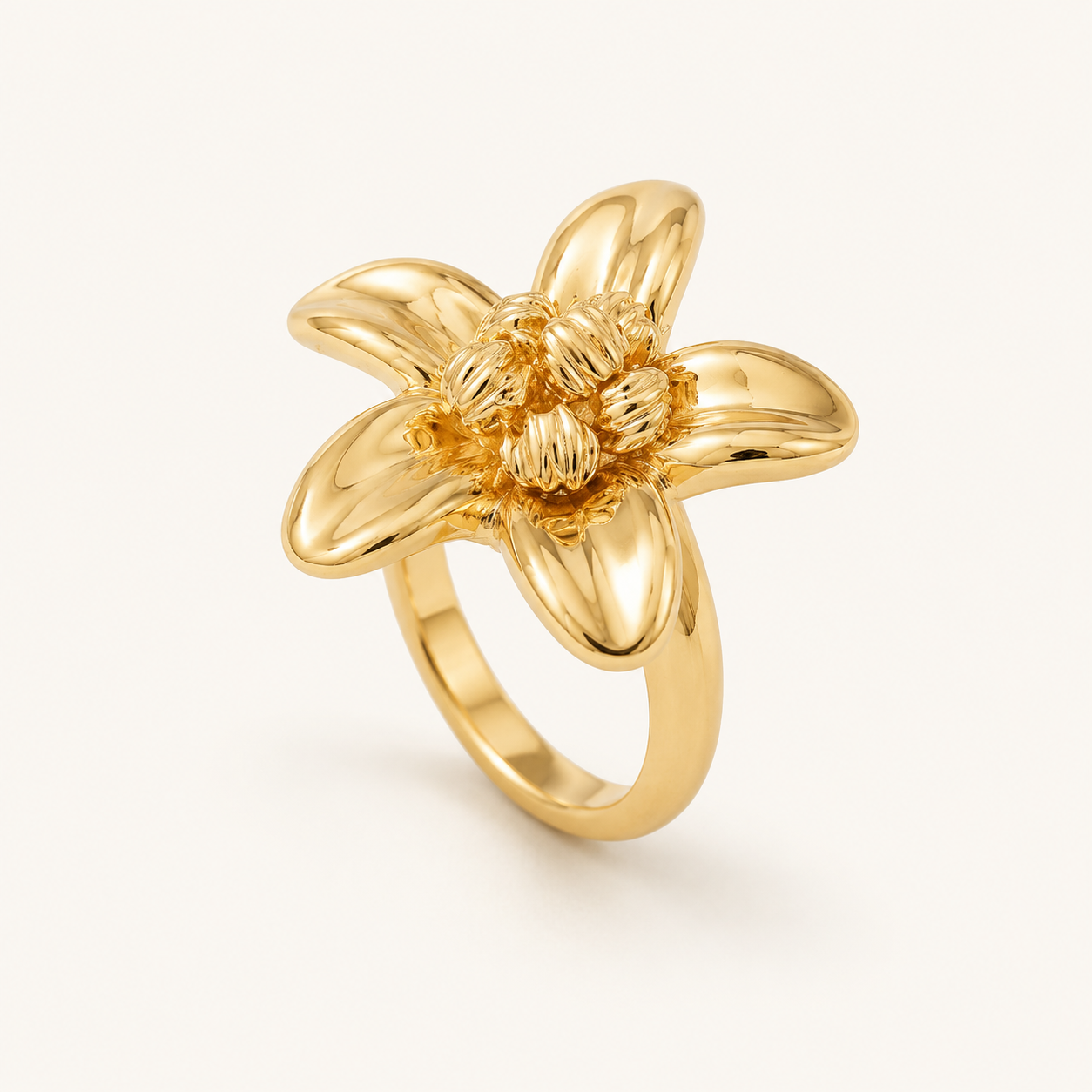 Gold Lily Ring