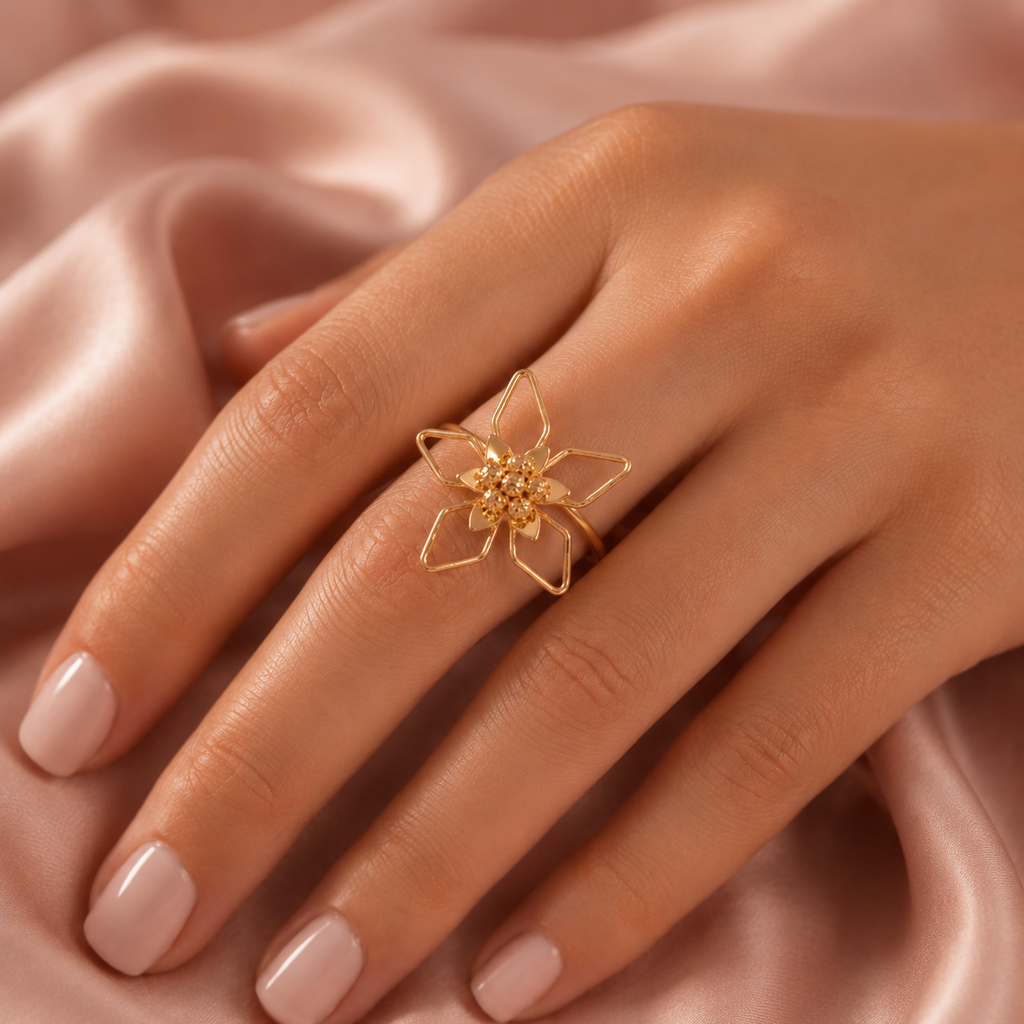 Gold Star Wire Ring