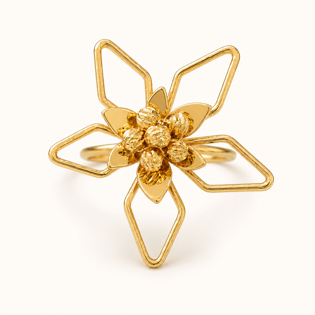 Gold Star Wire Ring