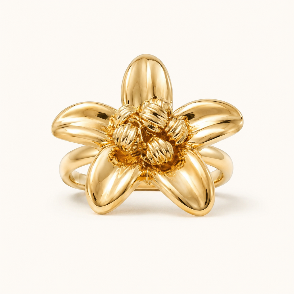 Gold Lily Ring