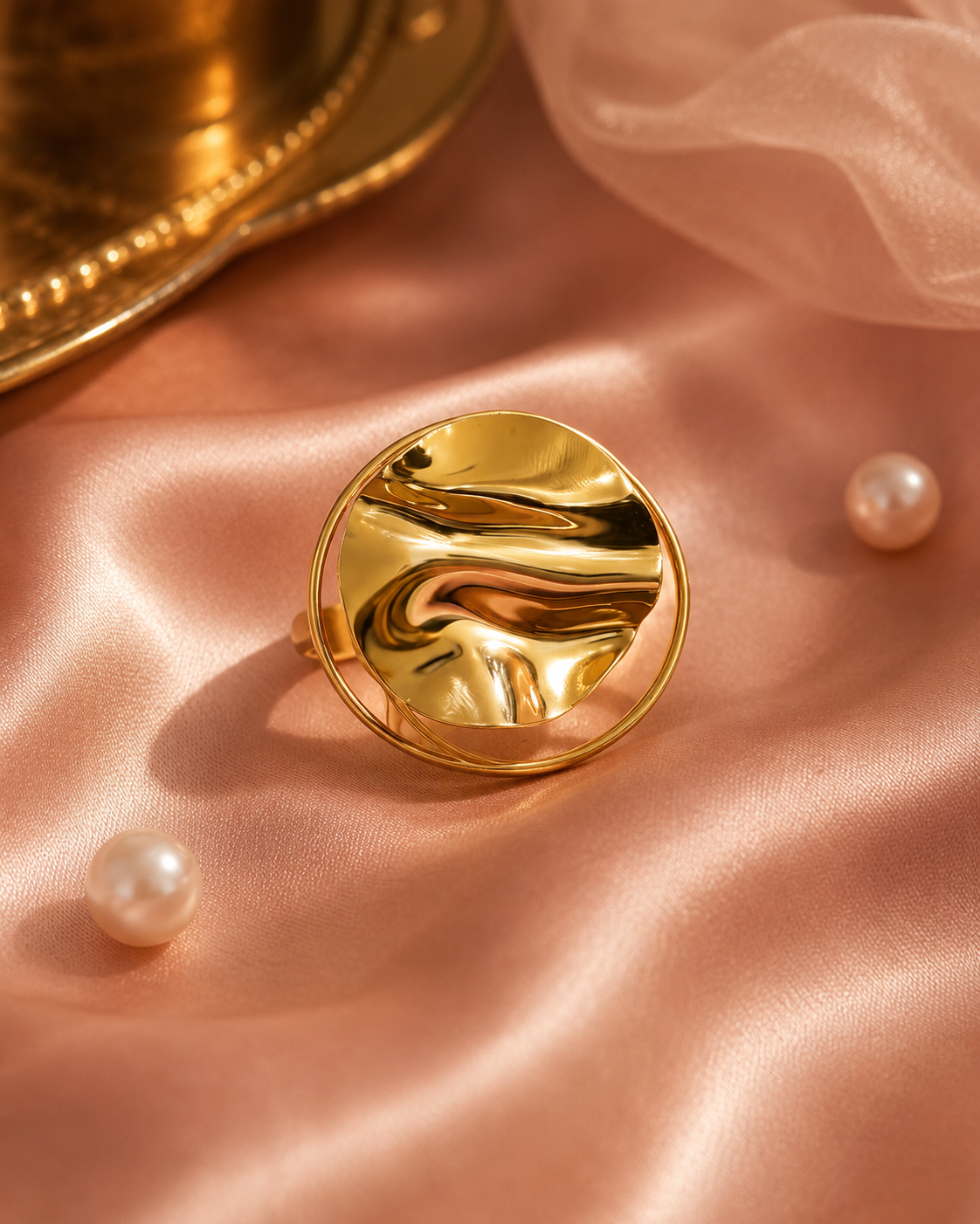 Gold Dome Mirror Ring