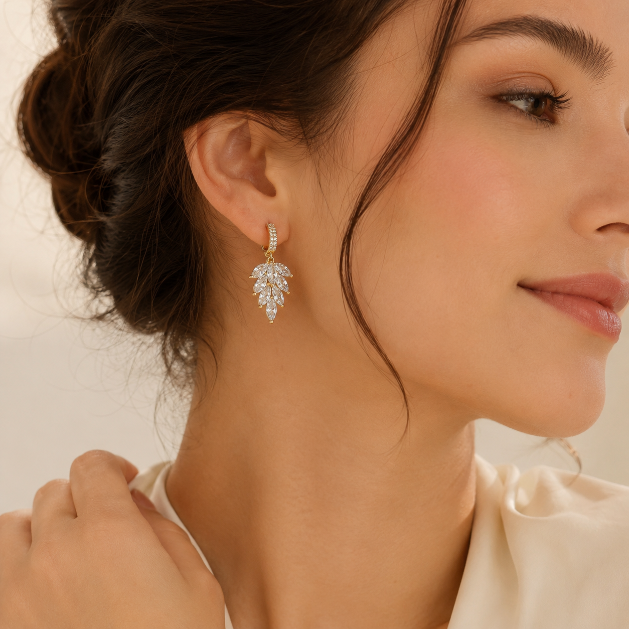 Marquise Leaf Drop Earrings