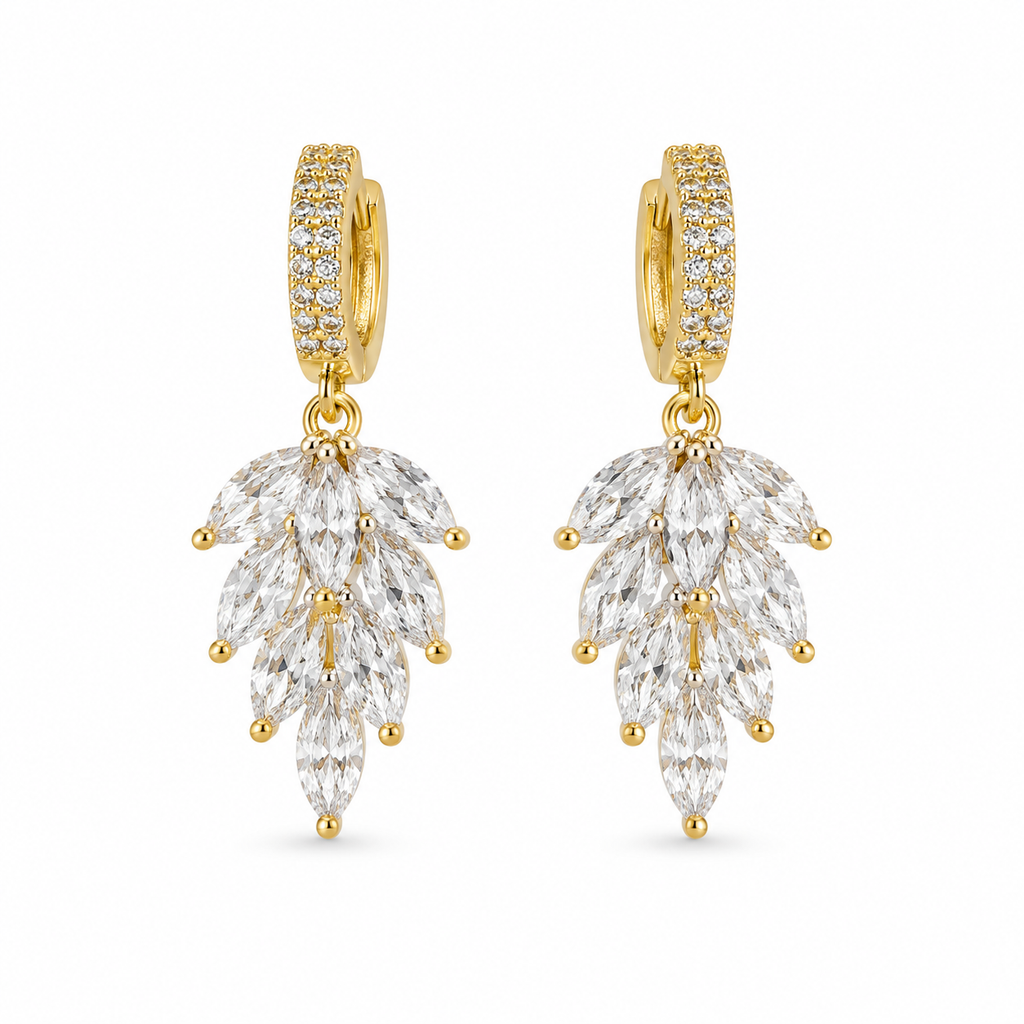 Marquise Leaf Drop Earrings