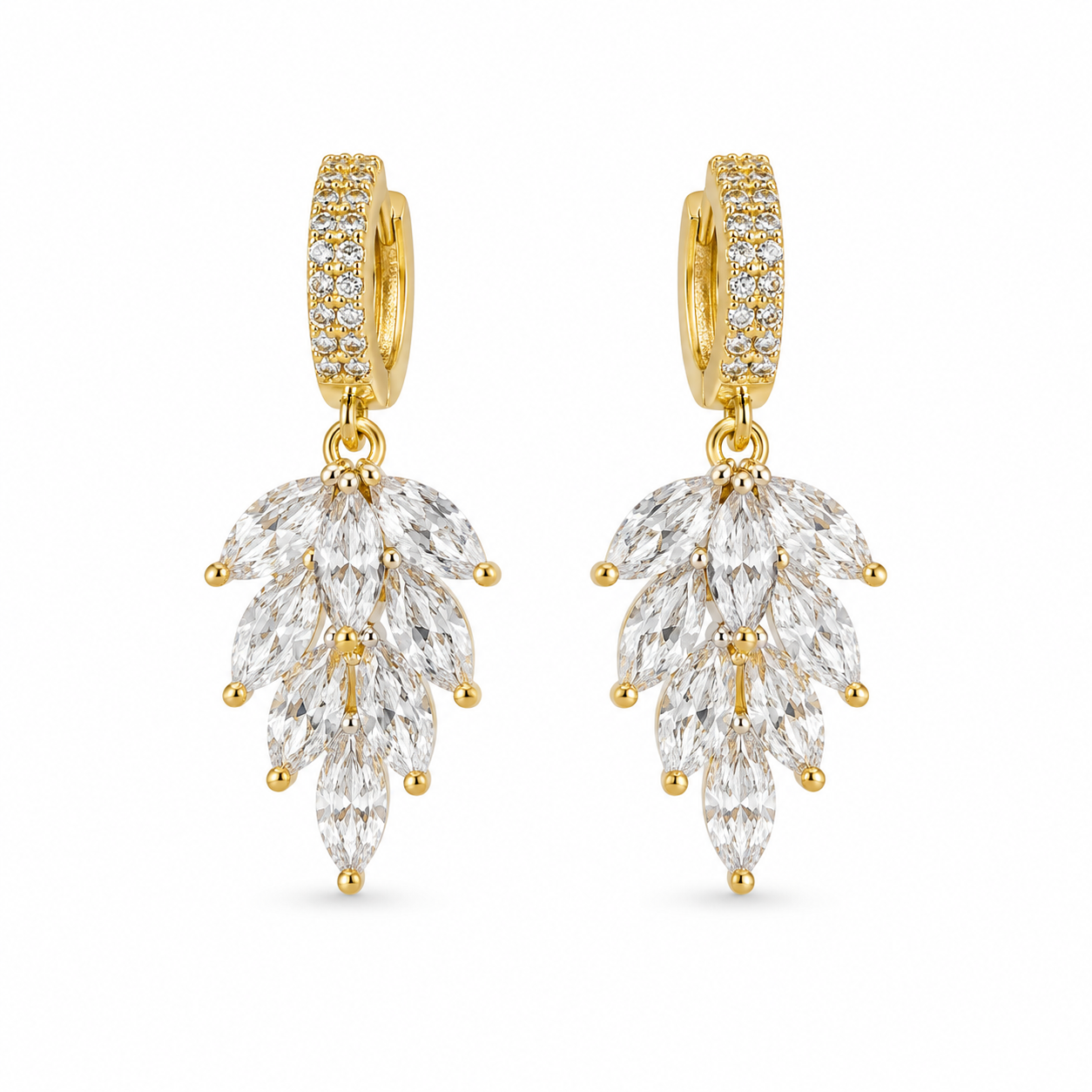 Marquise Leaf Drop Earrings