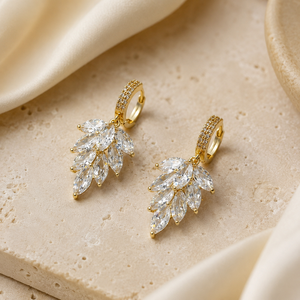 Marquise Leaf Drop Earrings