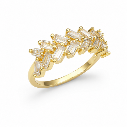 Baguette Chevron Ring