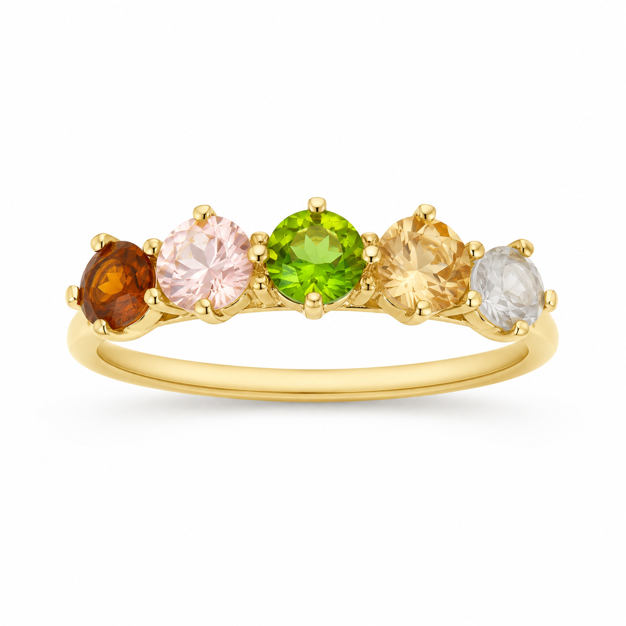 Rainbow Five-Stone Ring