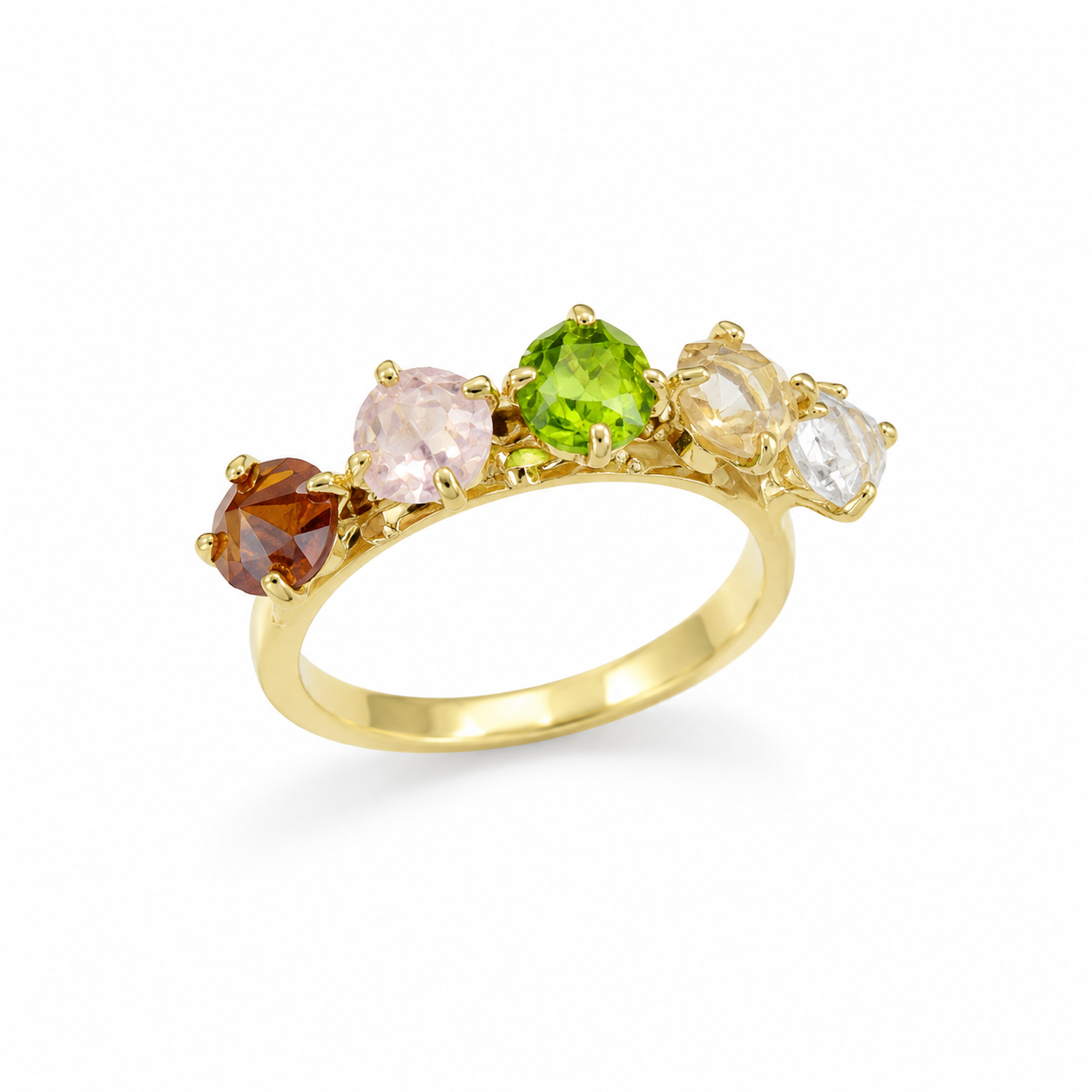 Rainbow Five-Stone Ring