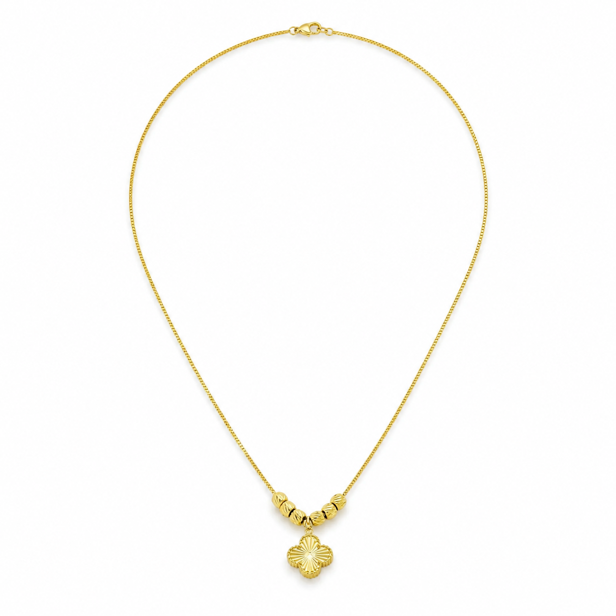 Gold Floral Medallion Necklace