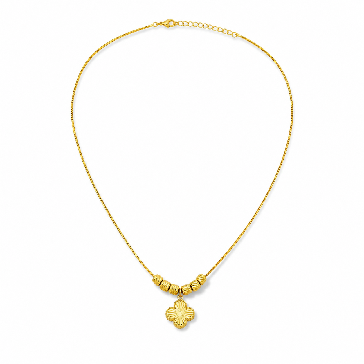 Gold Floral Medallion Necklace