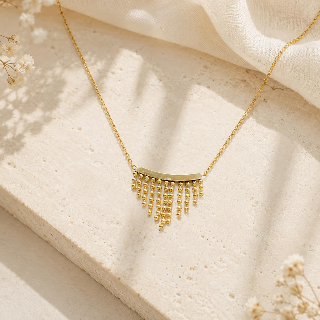 Gold Fringe Necklace