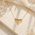 Gold Fringe Necklace
