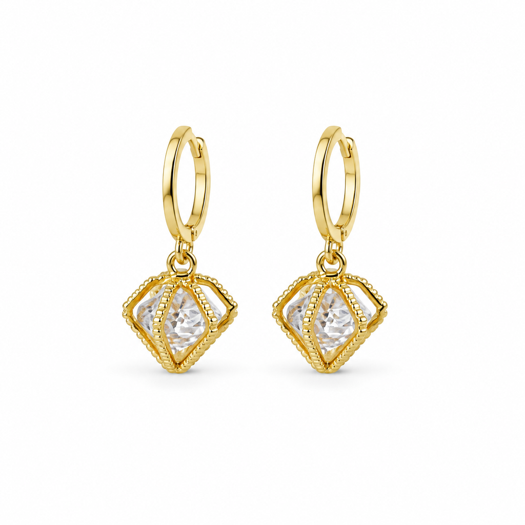 Crystal Cage Earrings