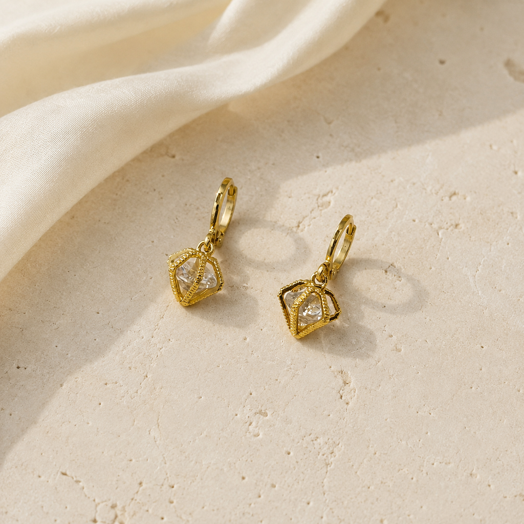 Crystal Cage Earrings
