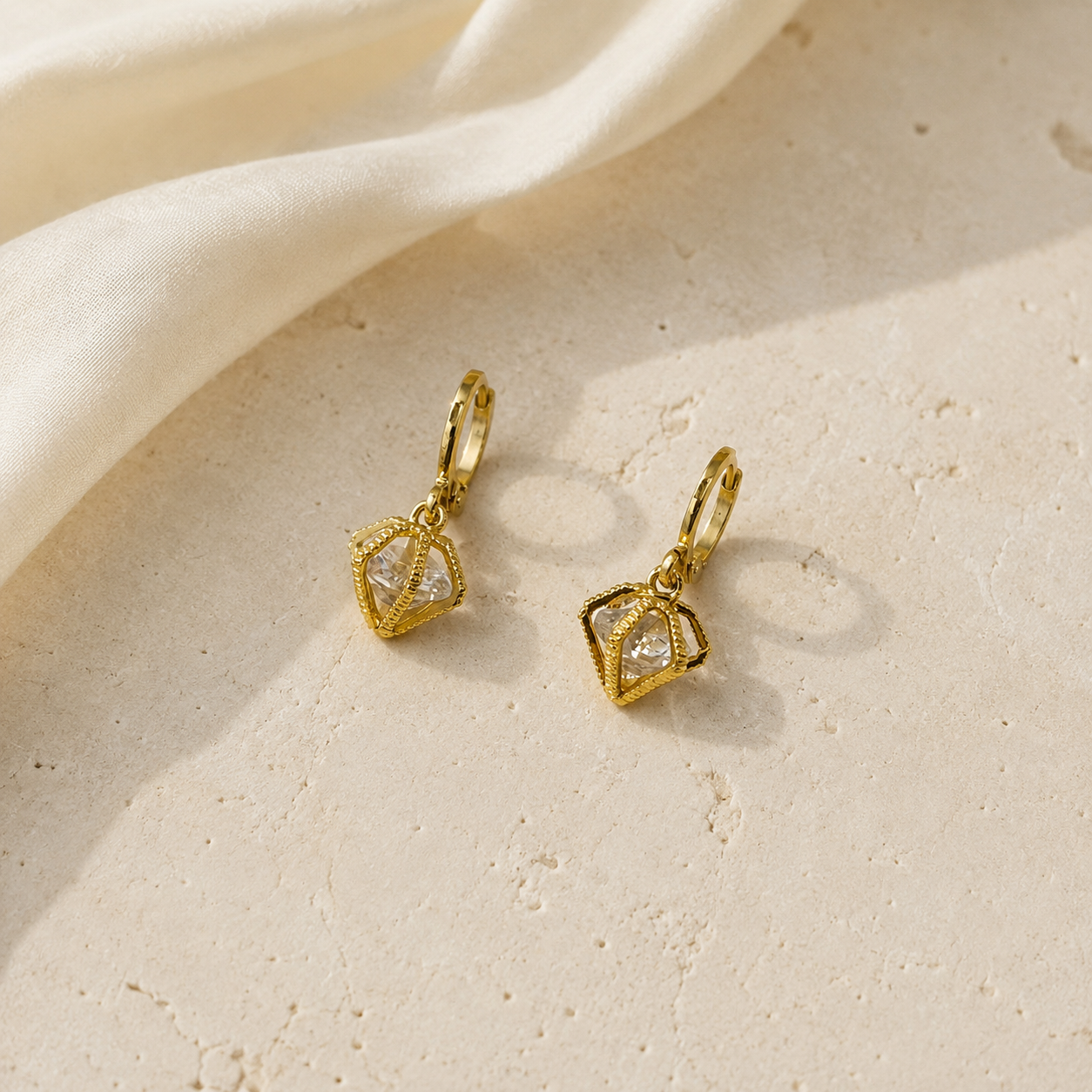 Crystal Cage Earrings