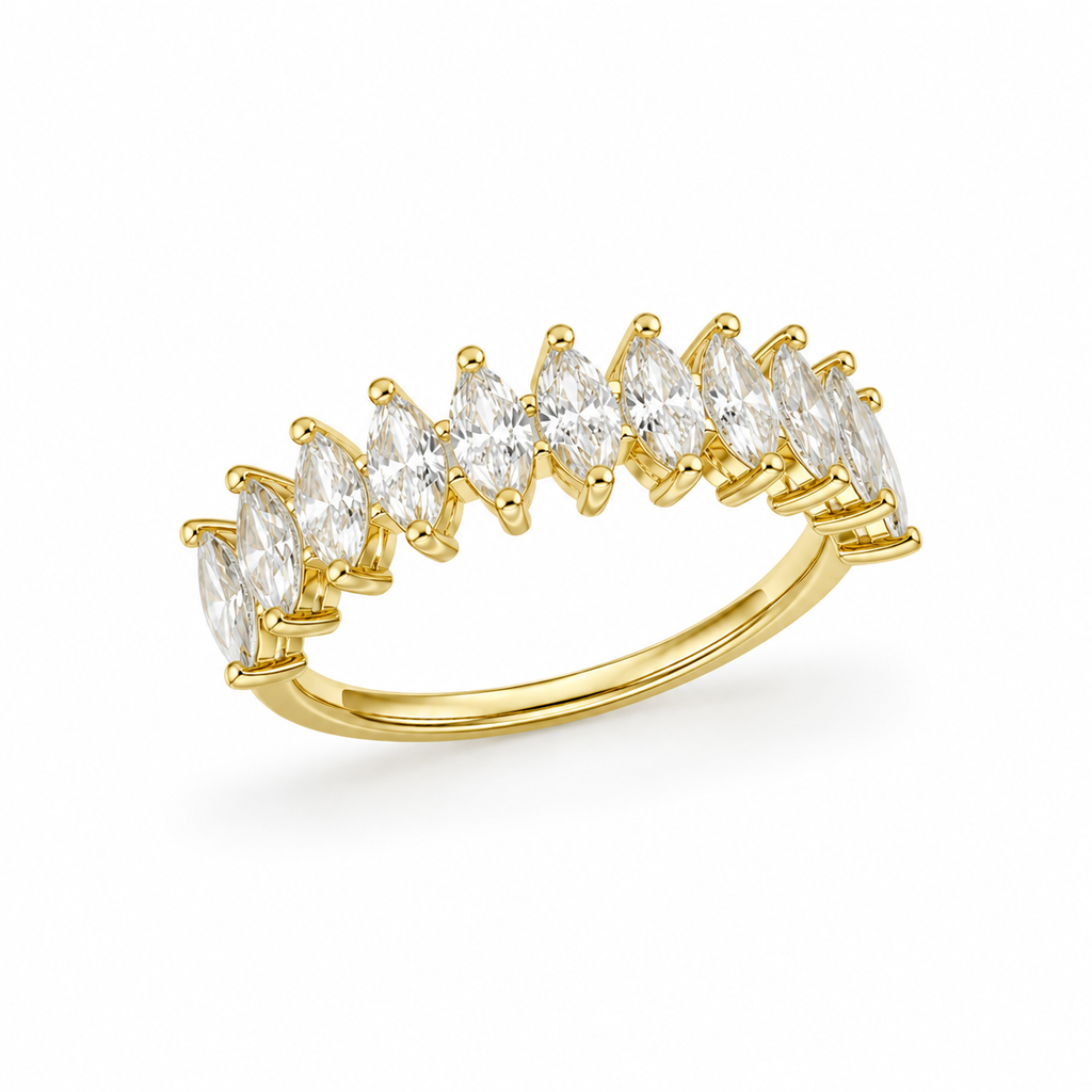 Marquise Crystal Crown Ring