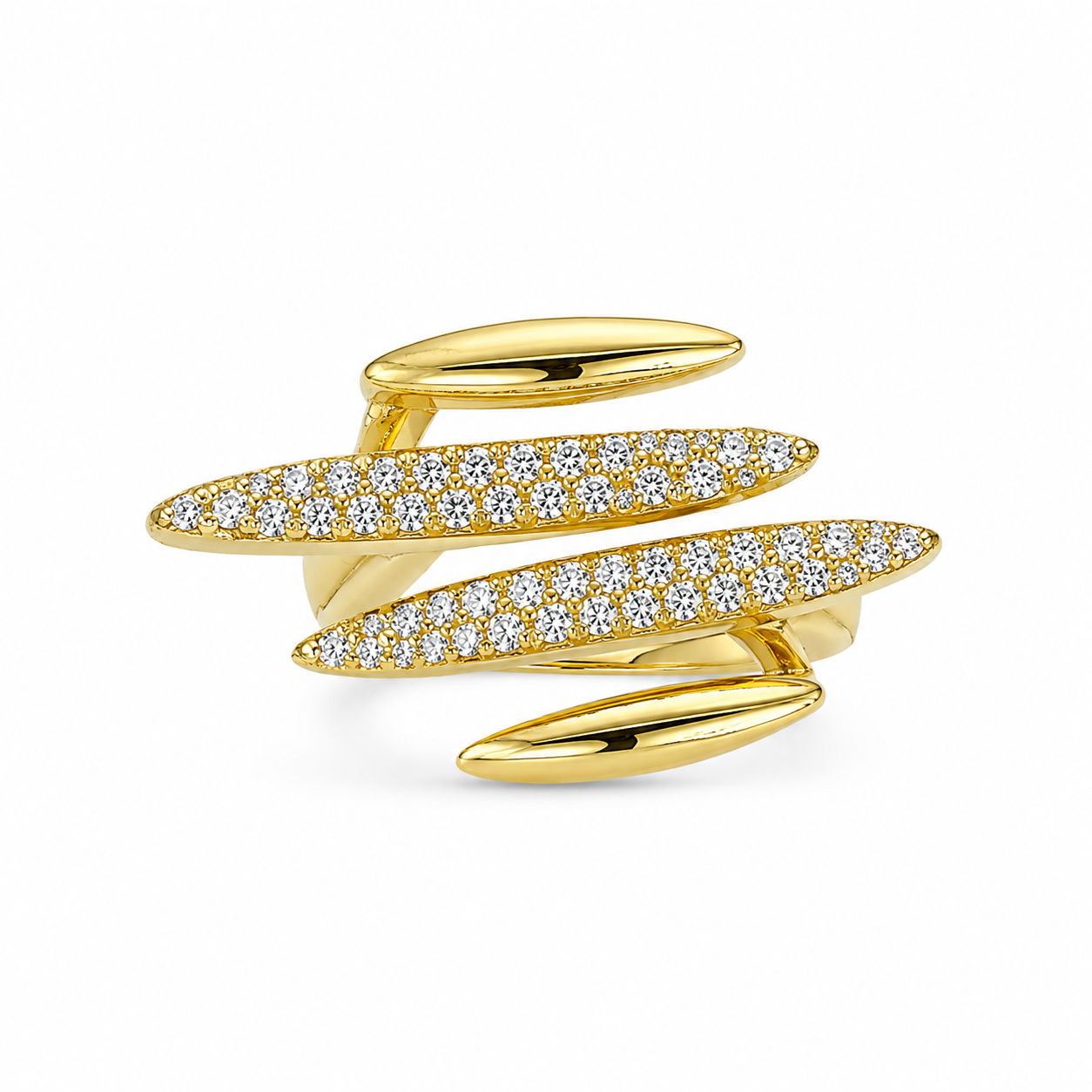 Crystal Loop Open Ring