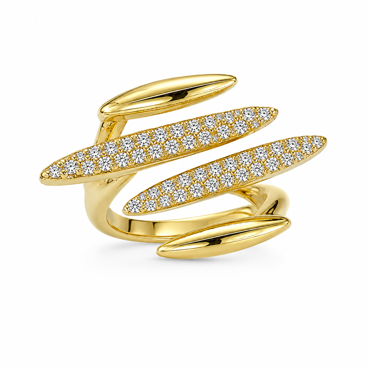 Crystal Loop Open Ring