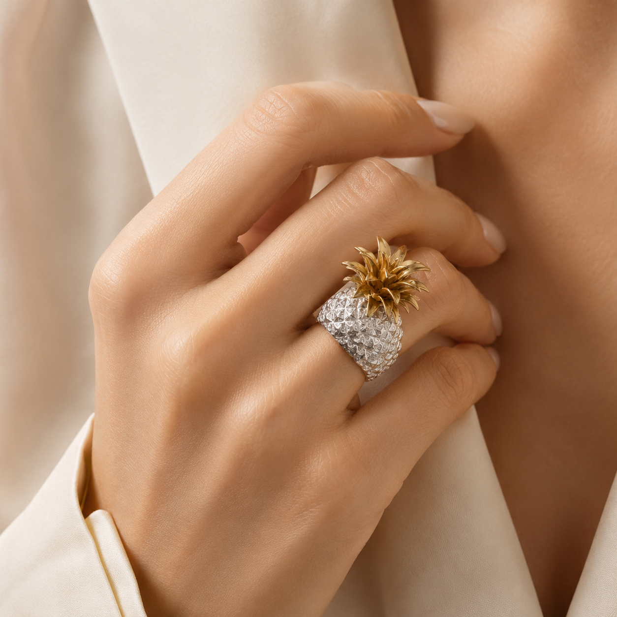 Gold Pineapple Ring