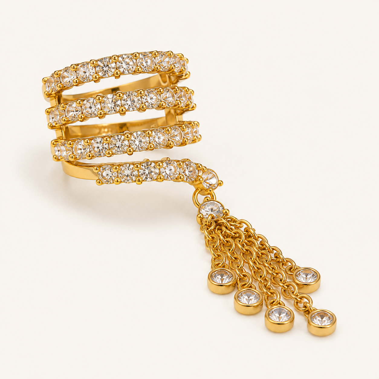 Twisted Rope Ring with Tassels