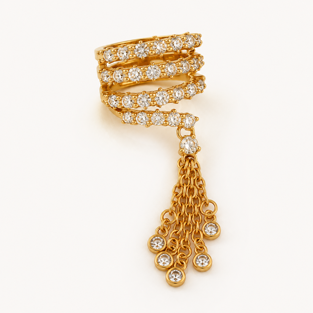 Twisted Rope Ring with Tassels