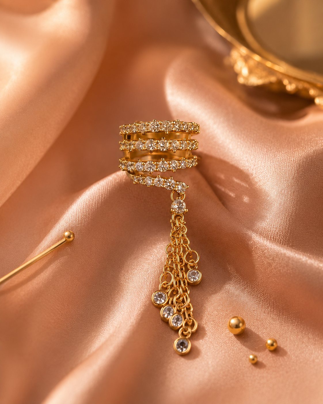 Twisted Rope Ring with Tassels