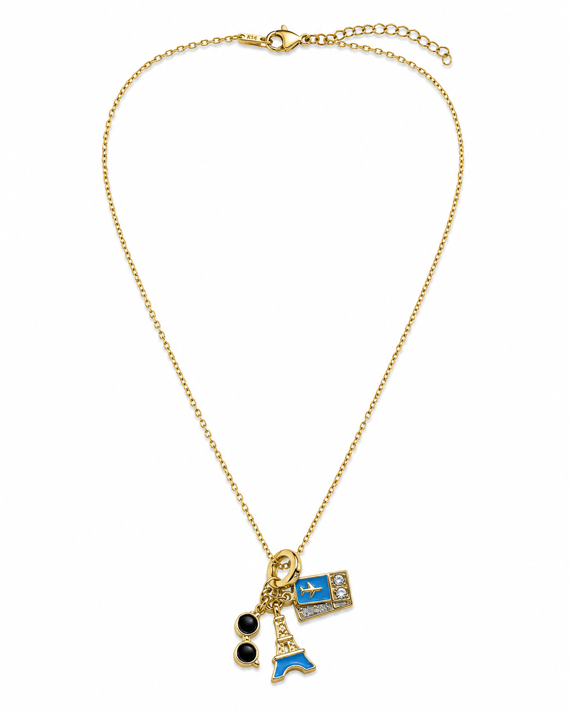 Travel Charm Cluster Necklace