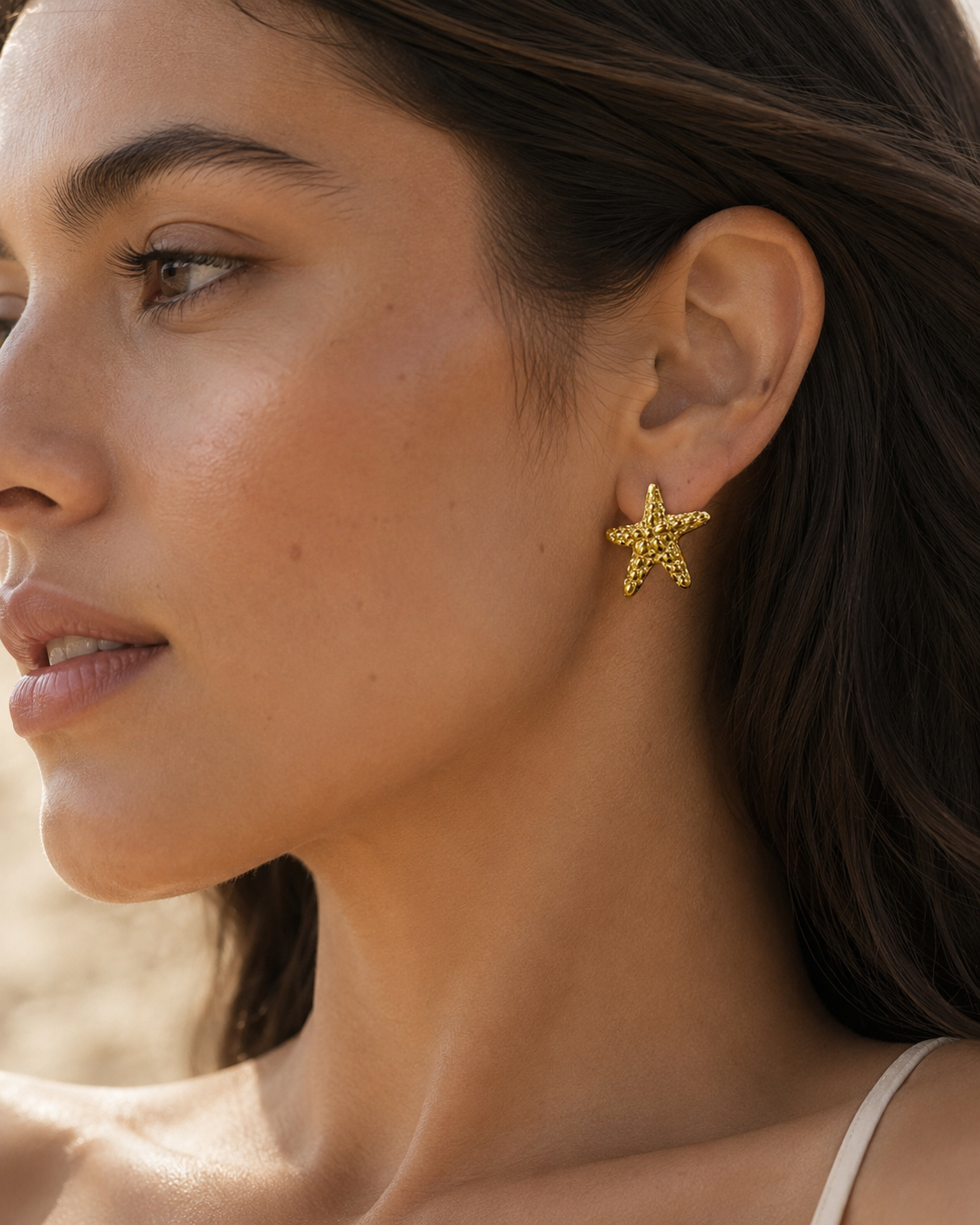 Starfish Texture Stud Earrings