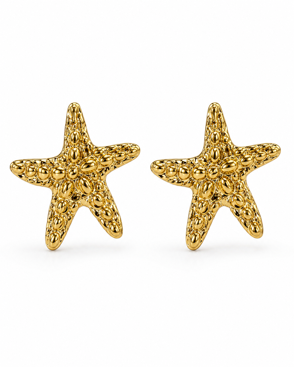 Starfish Texture Stud Earrings