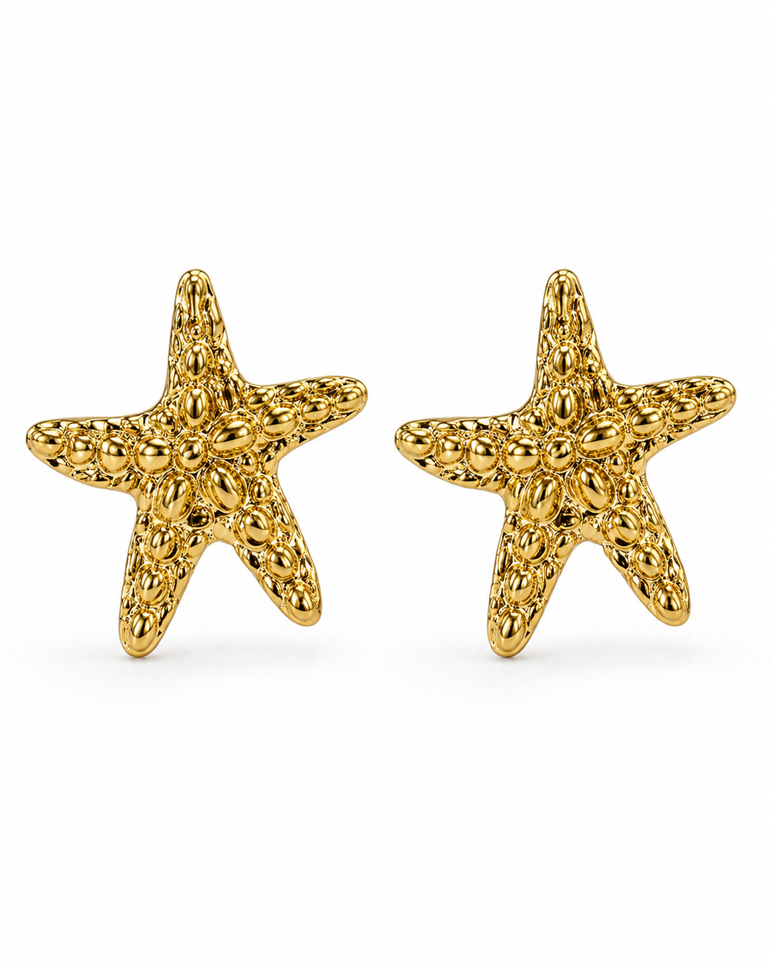 Starfish Texture Stud Earrings