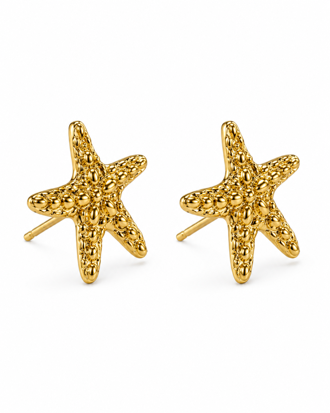 Starfish Texture Stud Earrings