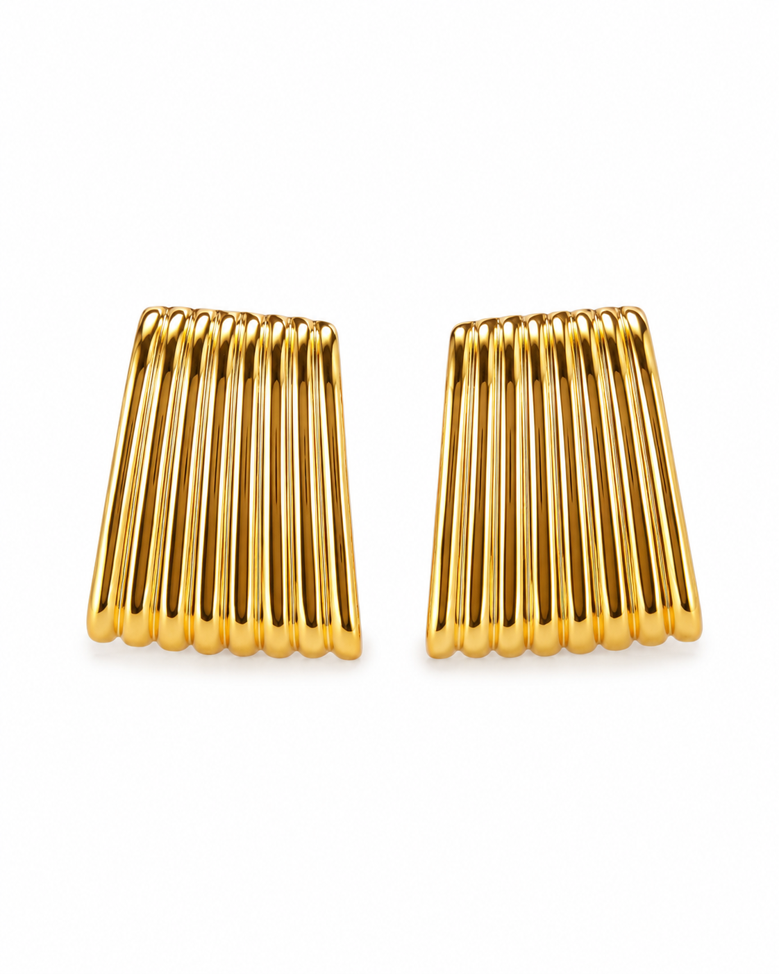 Ribbed Rectangle Earrings