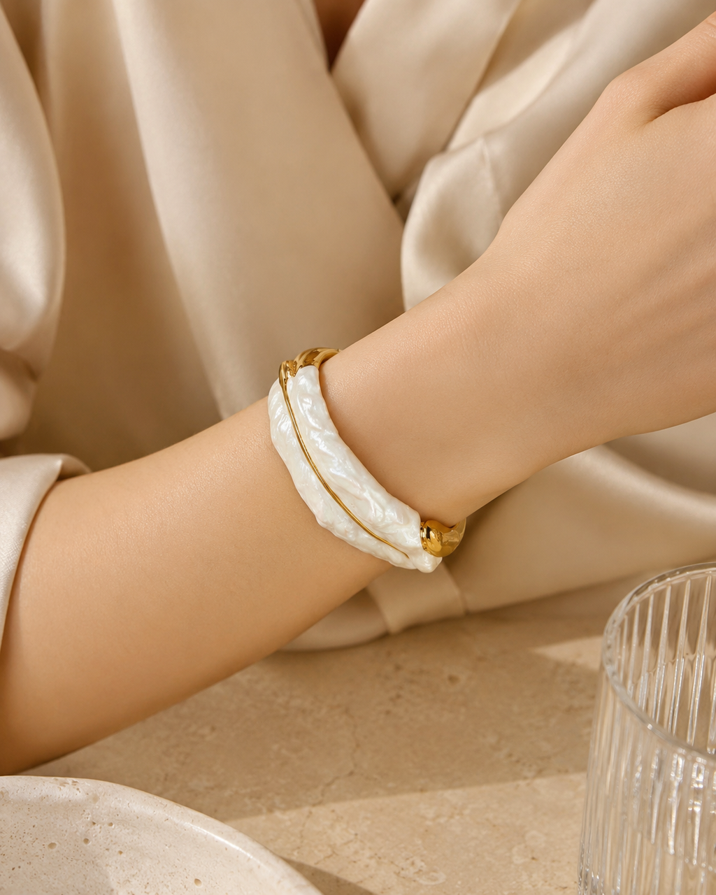 Baroque Pearl Cuff Bracelet