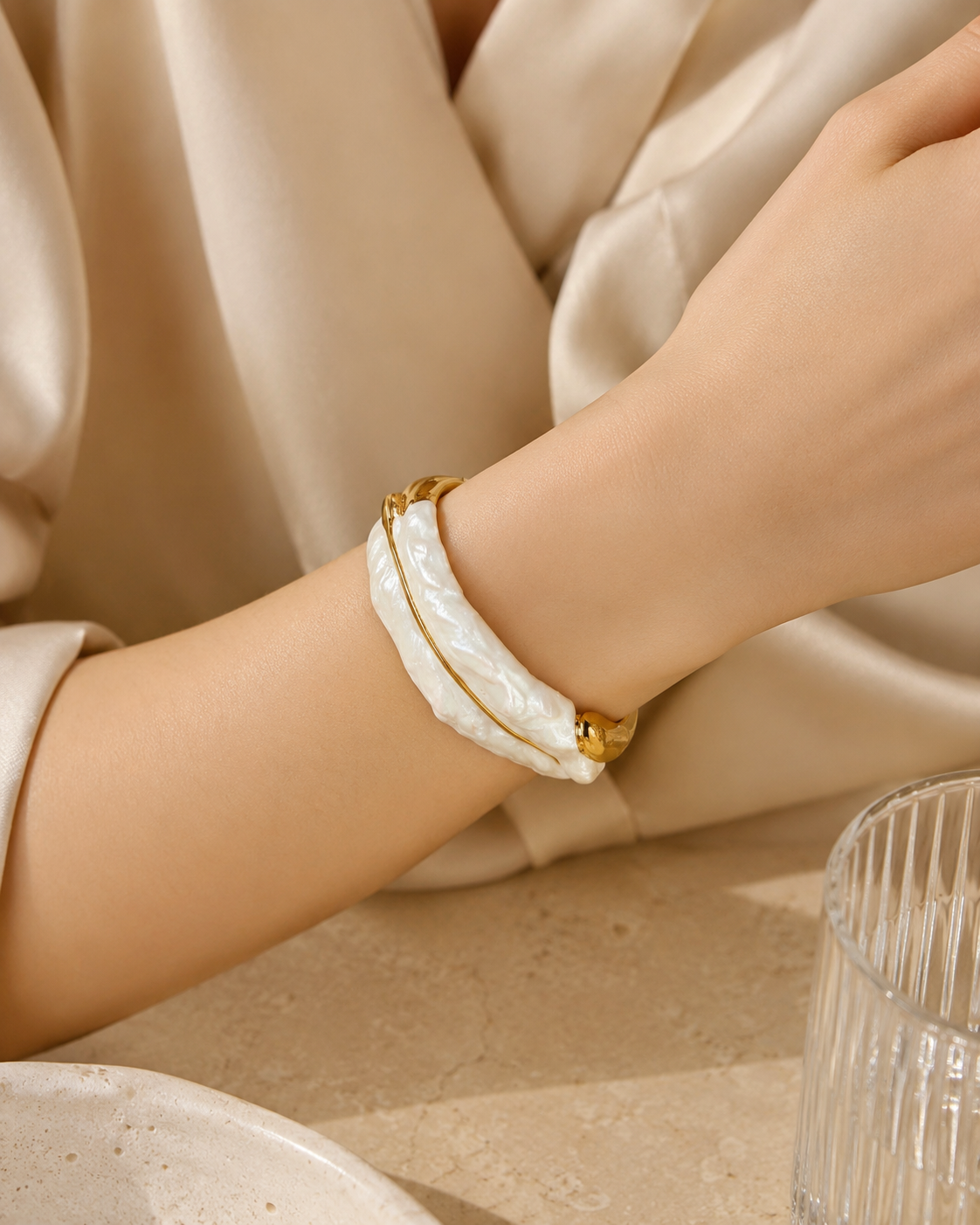 Baroque Pearl Cuff Bracelet