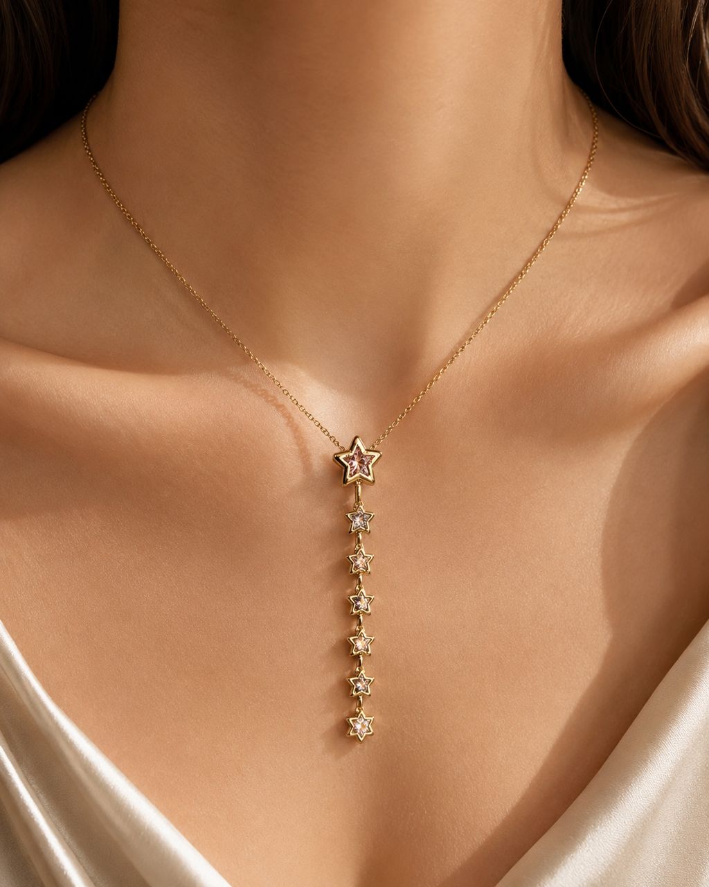 Star Charm Lariat Necklace