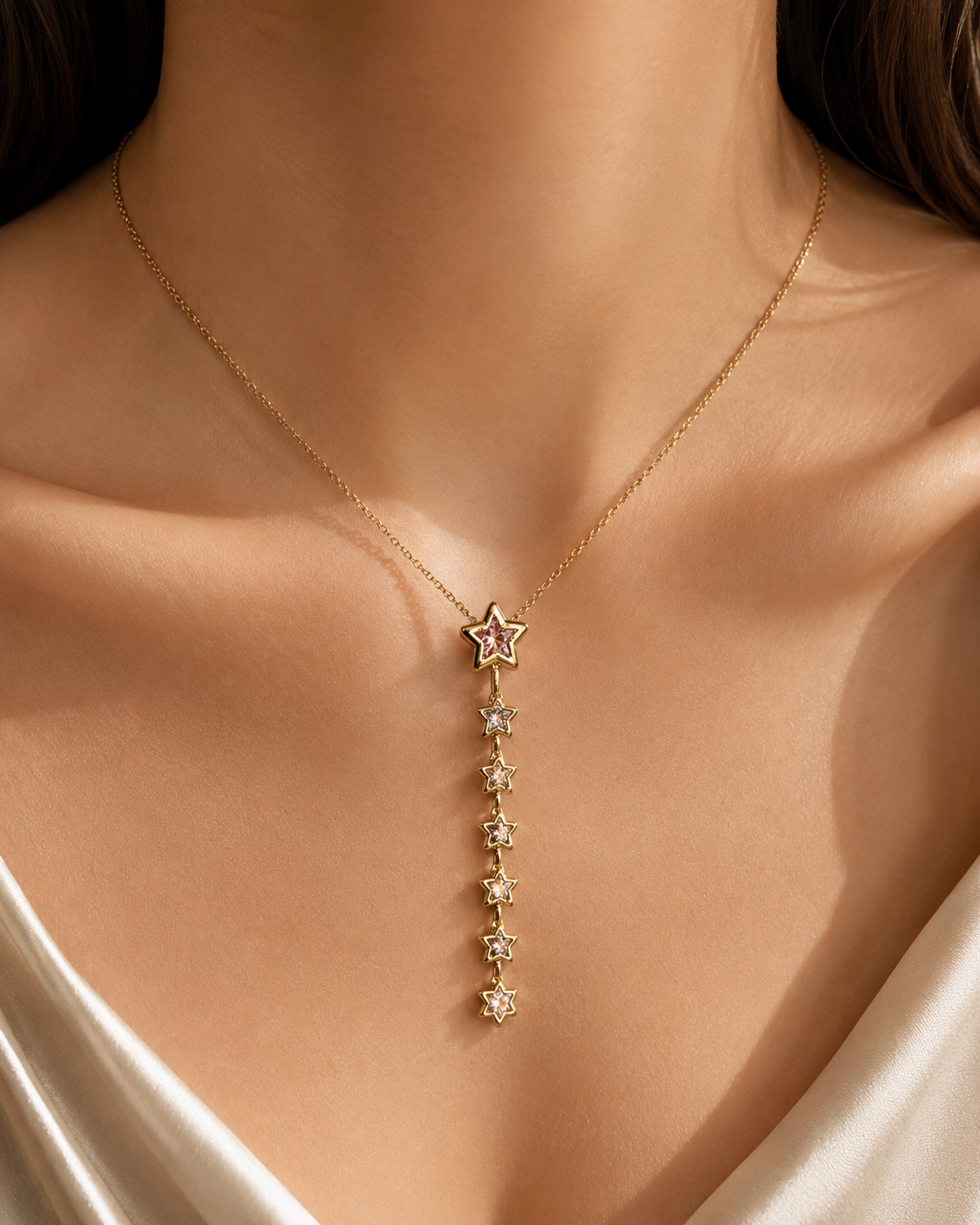 Star Charm Lariat Necklace